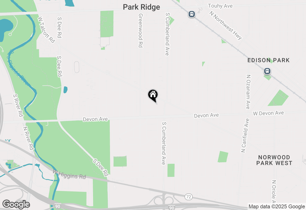 Map of 1015 Arthur Street, Park Ridge, IL 60068