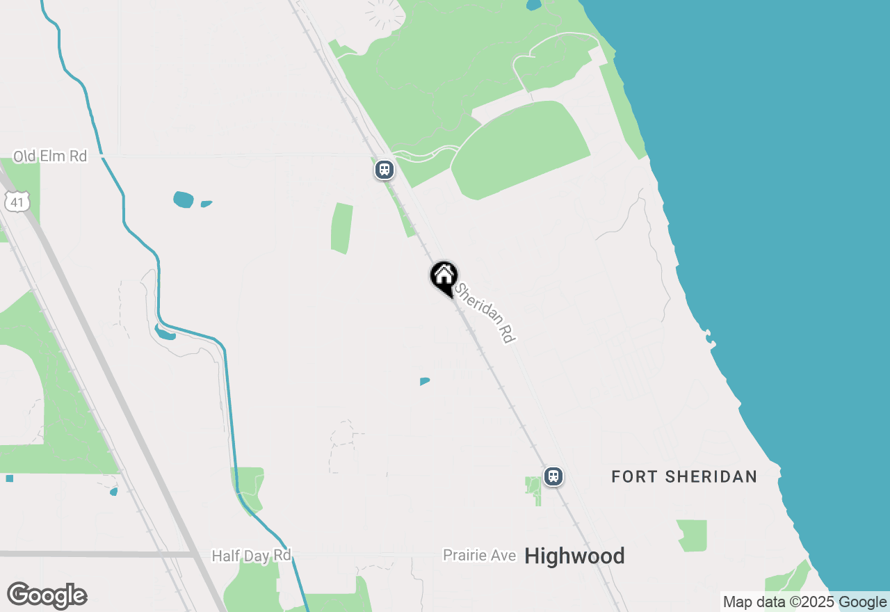 Map of 512 Hill Street, Highland Park, IL 60035