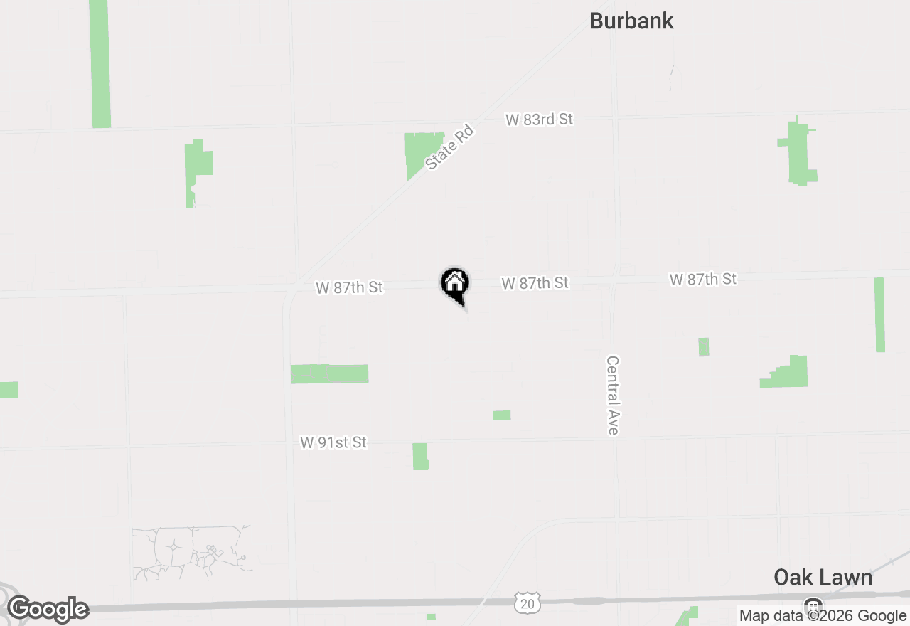 Map of 8743 Austin Avenue, Oak Lawn, IL 60453