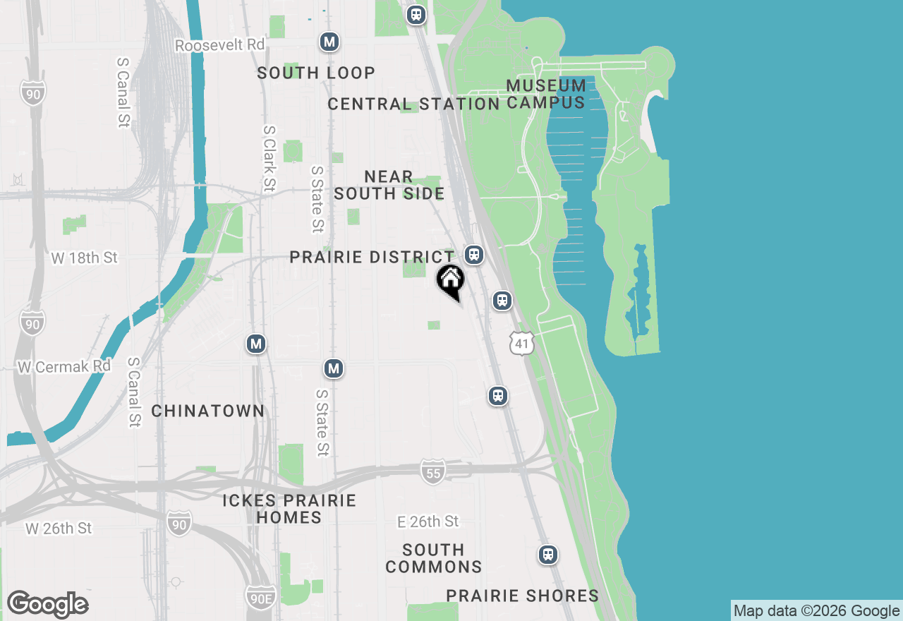 Map of 2008 S Calumet Avenue #A, Chicago, IL 60616