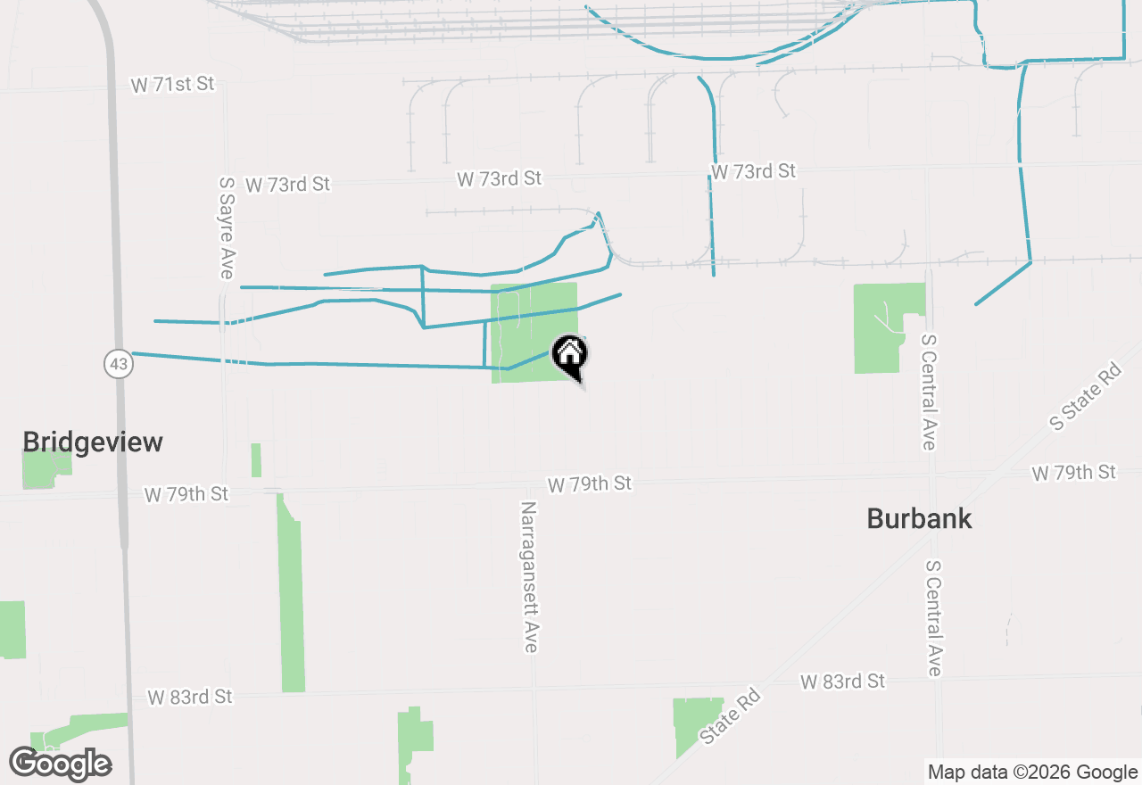 Map of 7706 Mobile Avenue, Burbank, IL 60459