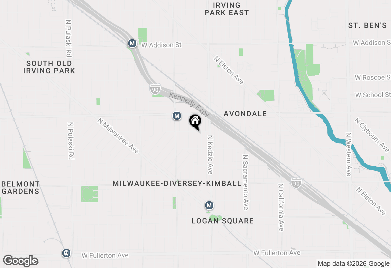 Map of 3049 N Spaulding Avenue #1E, Chicago, IL 60618