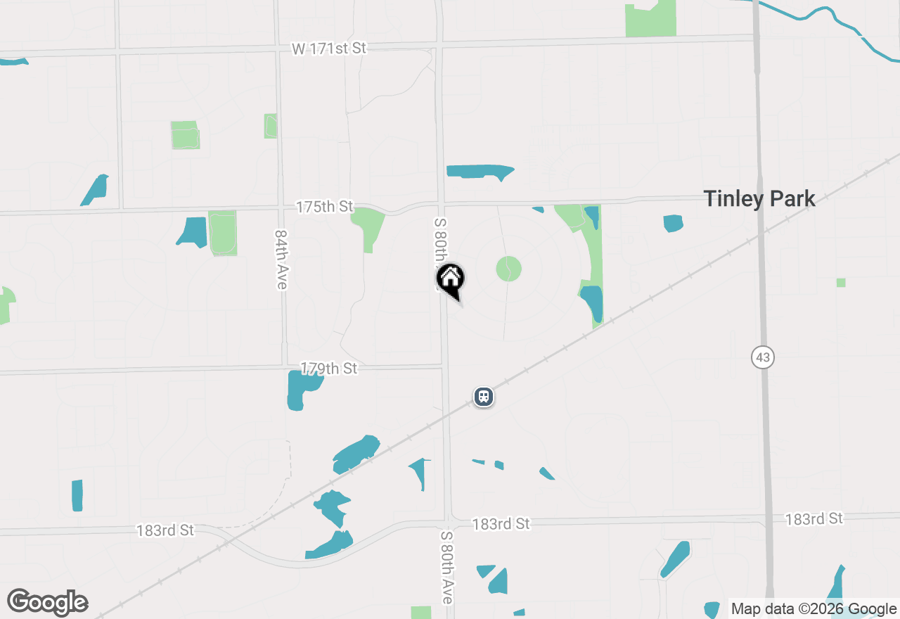 Map of 7998 Champlain Avenue, Tinley Park, IL 60477