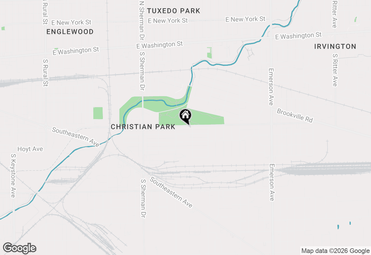 Map of 4217 English Avenue, Indianapolis, IN 46201