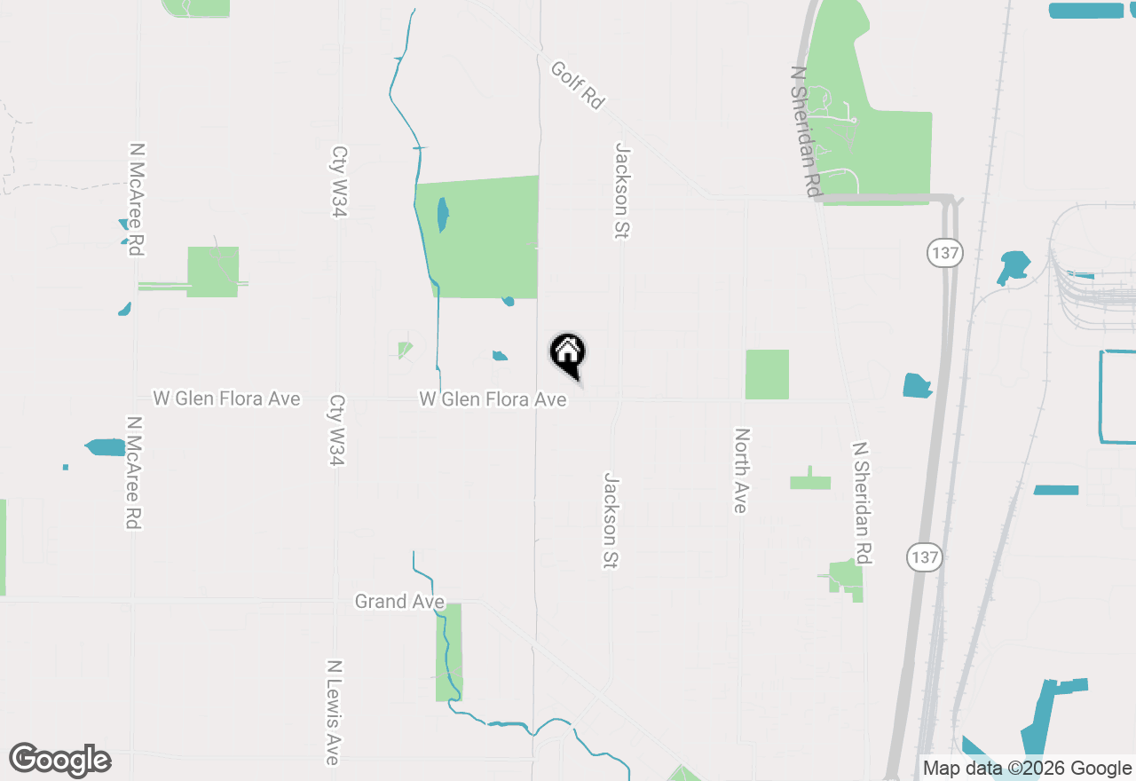 Map of 1020 W Glen Flora Avenue, Waukegan, IL 60085