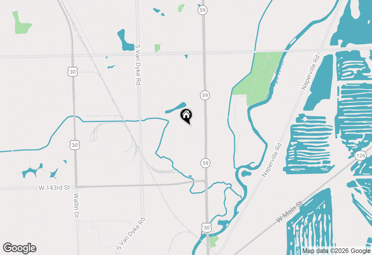 Map of 13916 S Meadowbrook Drive, Plainfield, IL 60544