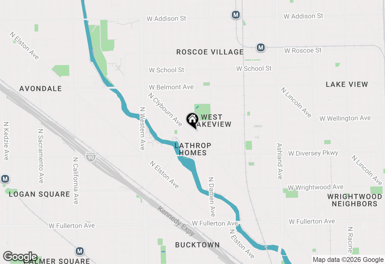 Map of 2915 N Clybourn Avenue #310, Chicago, IL 60618