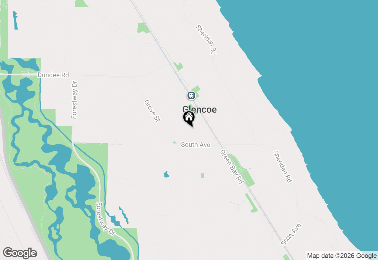 Map of 612 Vernon Avenue, Glencoe, IL 60022