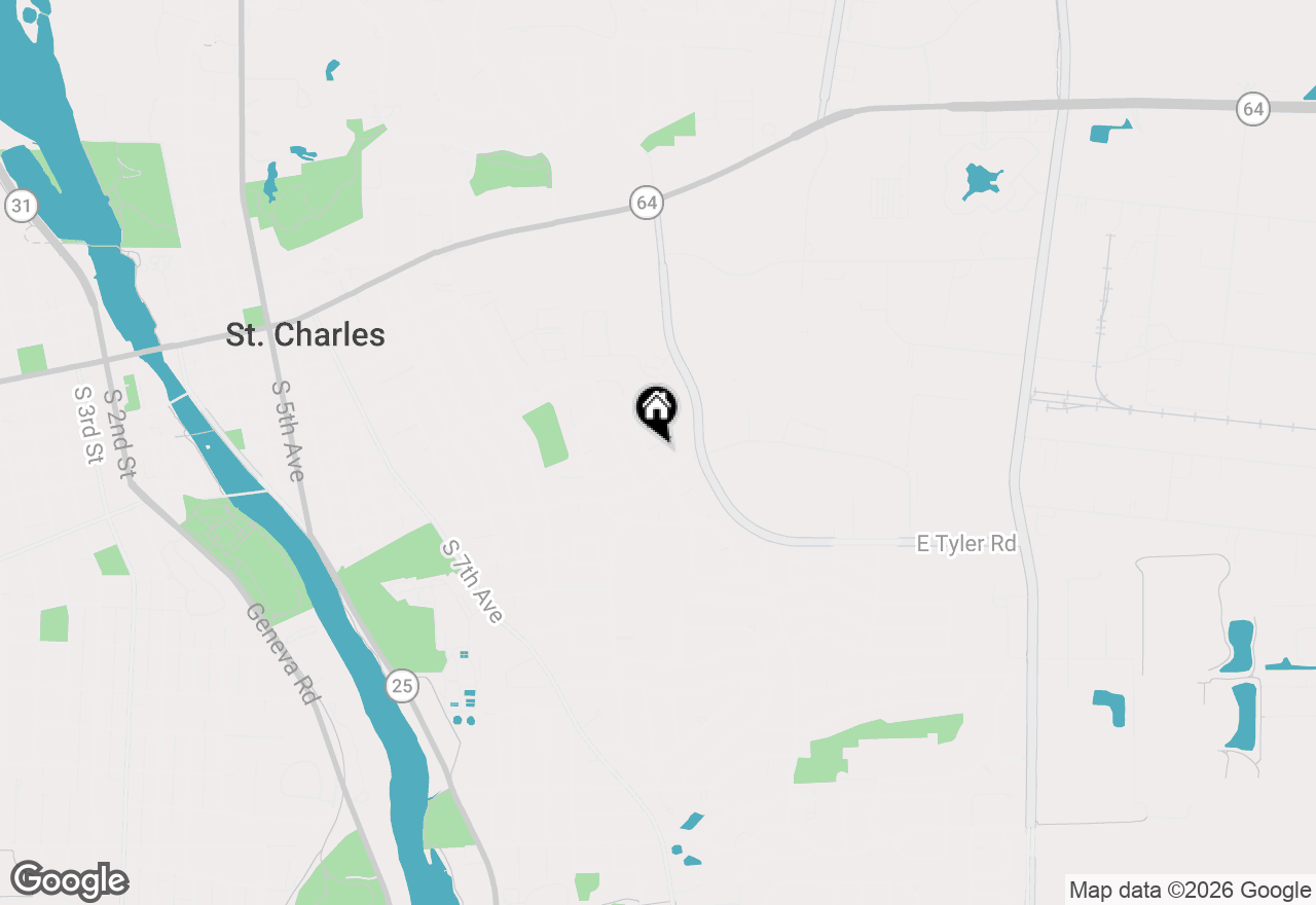 Map of 965 Independence Avenue, St. Charles, IL 60174