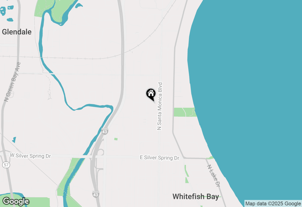Map of 5975 N Shoreland Ave, Whitefish Bay, WI 53217