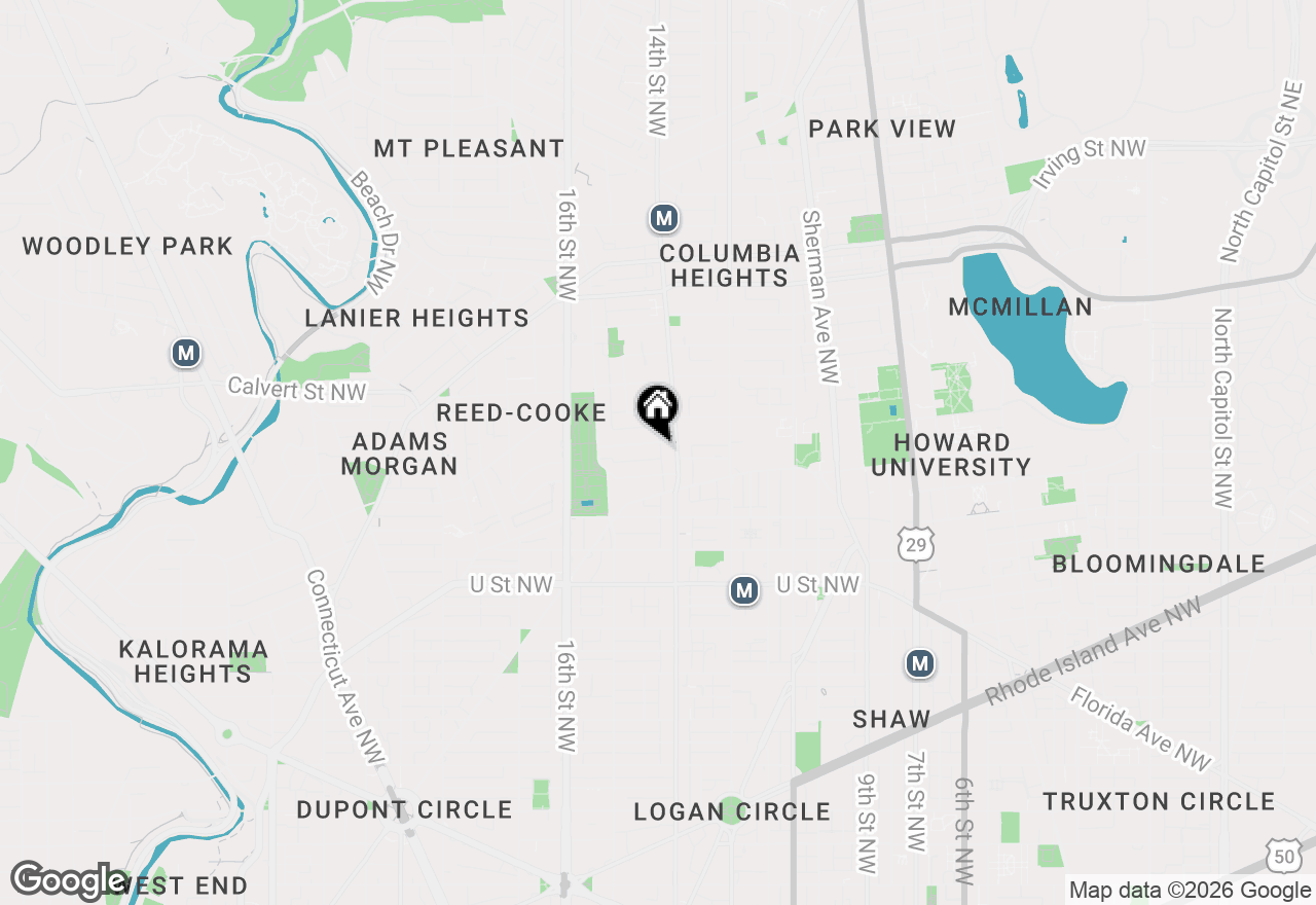 Map of 1412 Chapin Street Nw #302, Washington, DC 20009