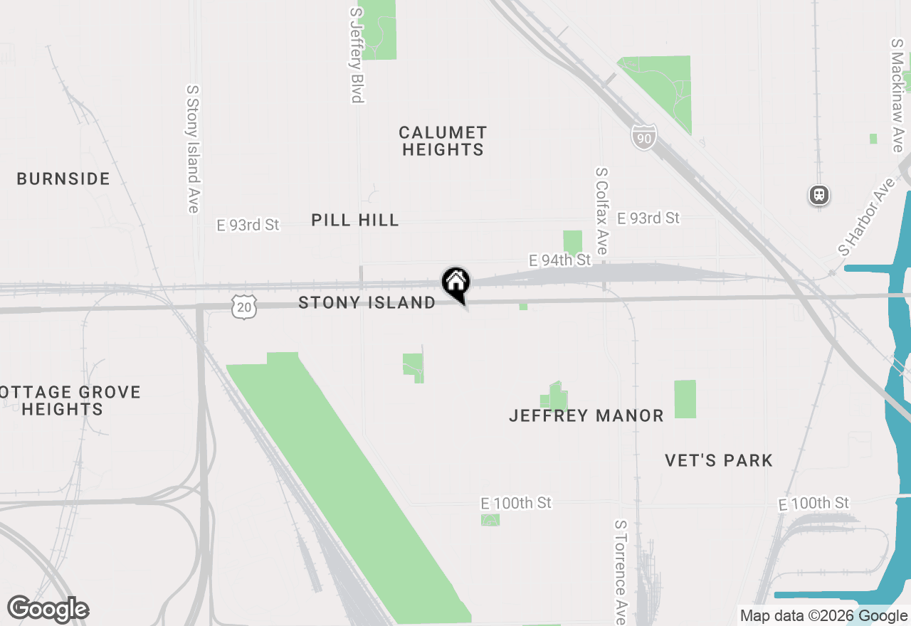 Map of 9513 S Merrion Avenue, Chicago, IL 60617