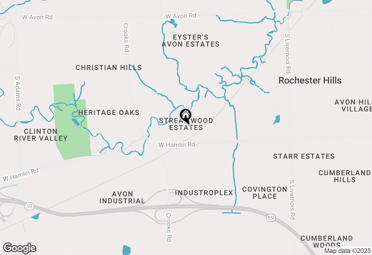Map of 1899 Burning Bush Court, Rochester Hills, MI 48309