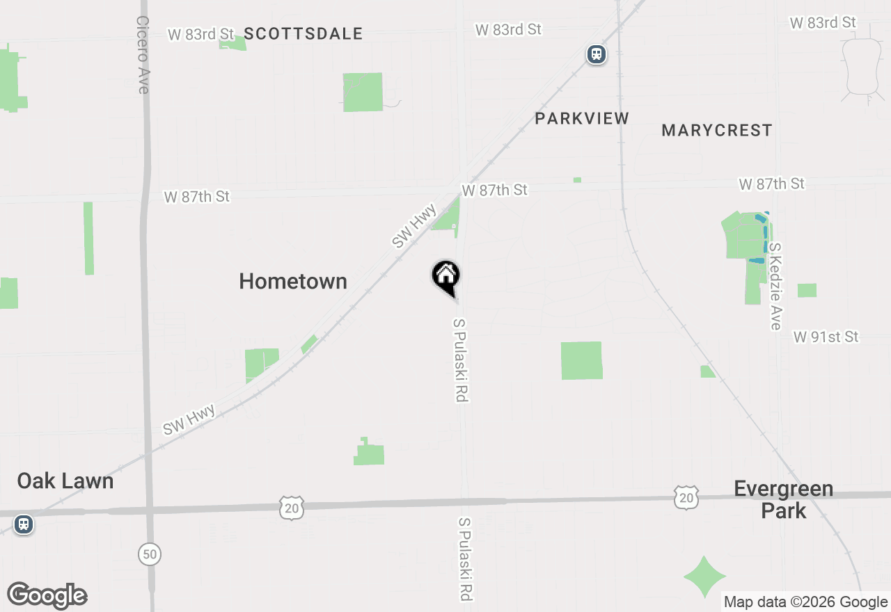 Map of 8947 S Komensky Avenue, Hometown, IL 60456
