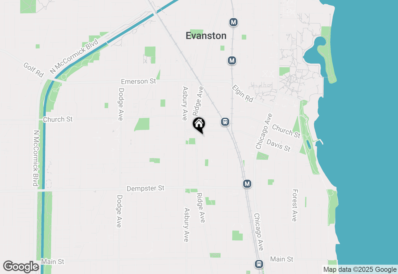 Map of 1567 Ridge Avenue #307, Evanston, IL 60201