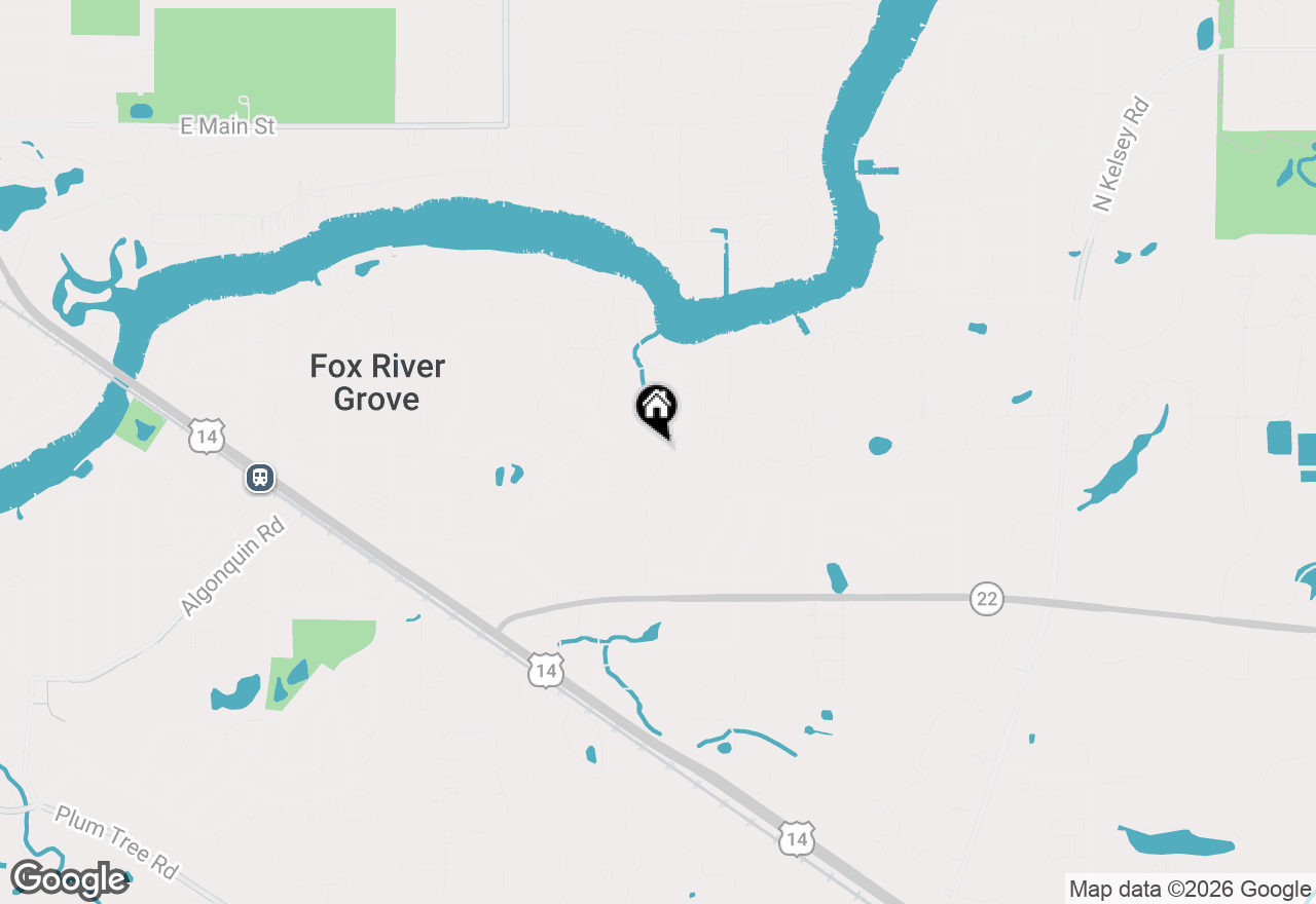 Map of 9011 Gardner Road, Fox River Grove, IL 60021