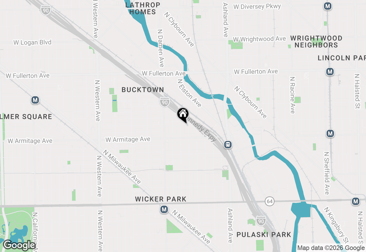 Map of 2045 N Wolcott Avenue #2R, Chicago, IL 60614