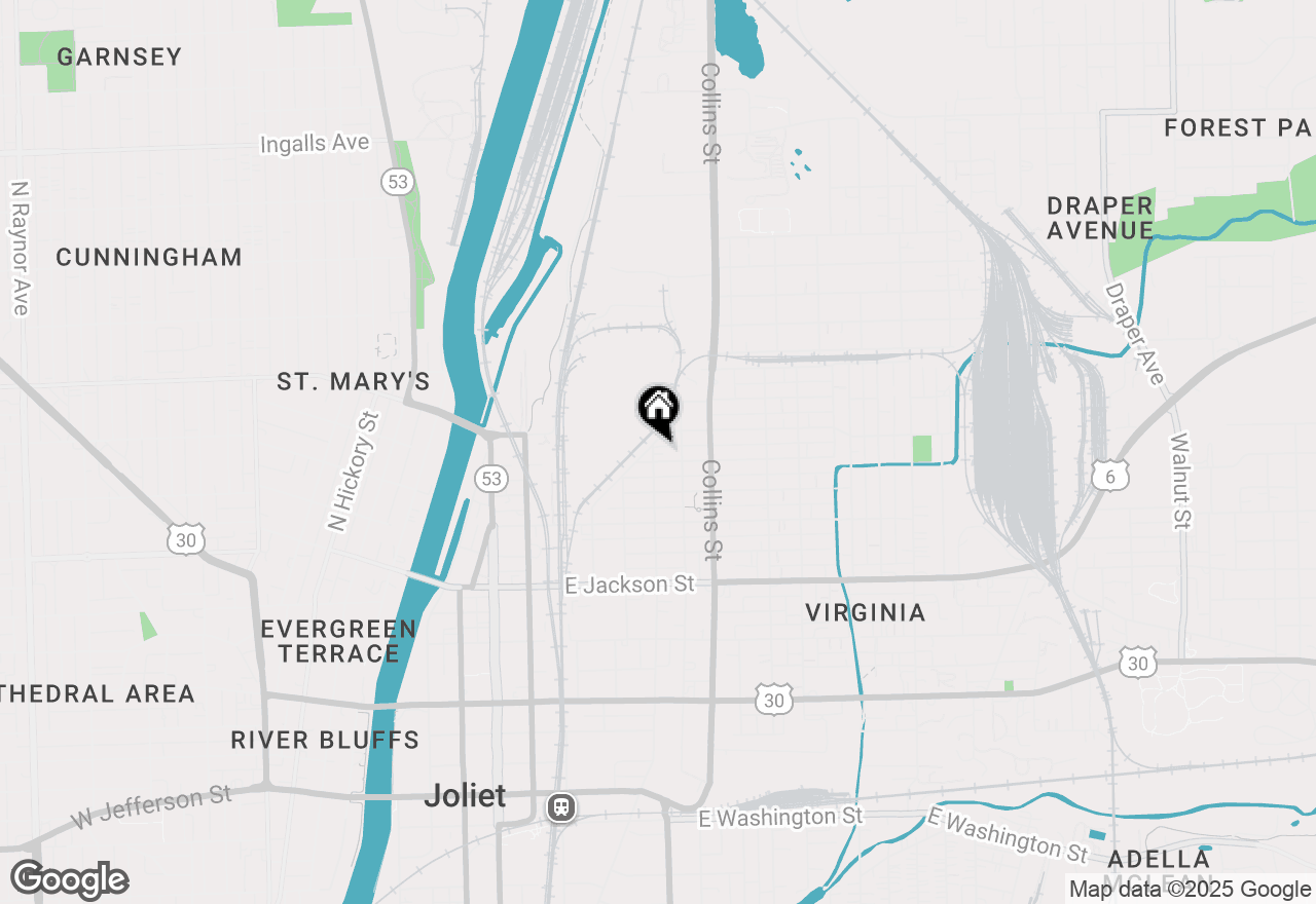 Map of 604 N Eastern Avenue, Joliet, IL 60432