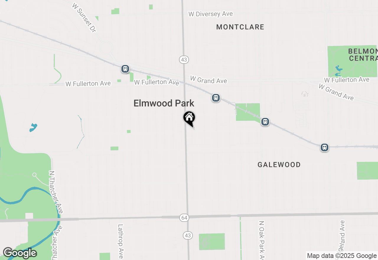 Map of 7182 W Dickens Avenue #2W, Chicago, IL 60707