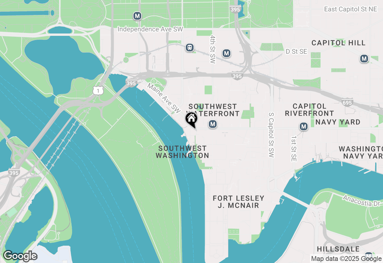 Map of 525 Water Street Sw #308, Washington, DC 20024