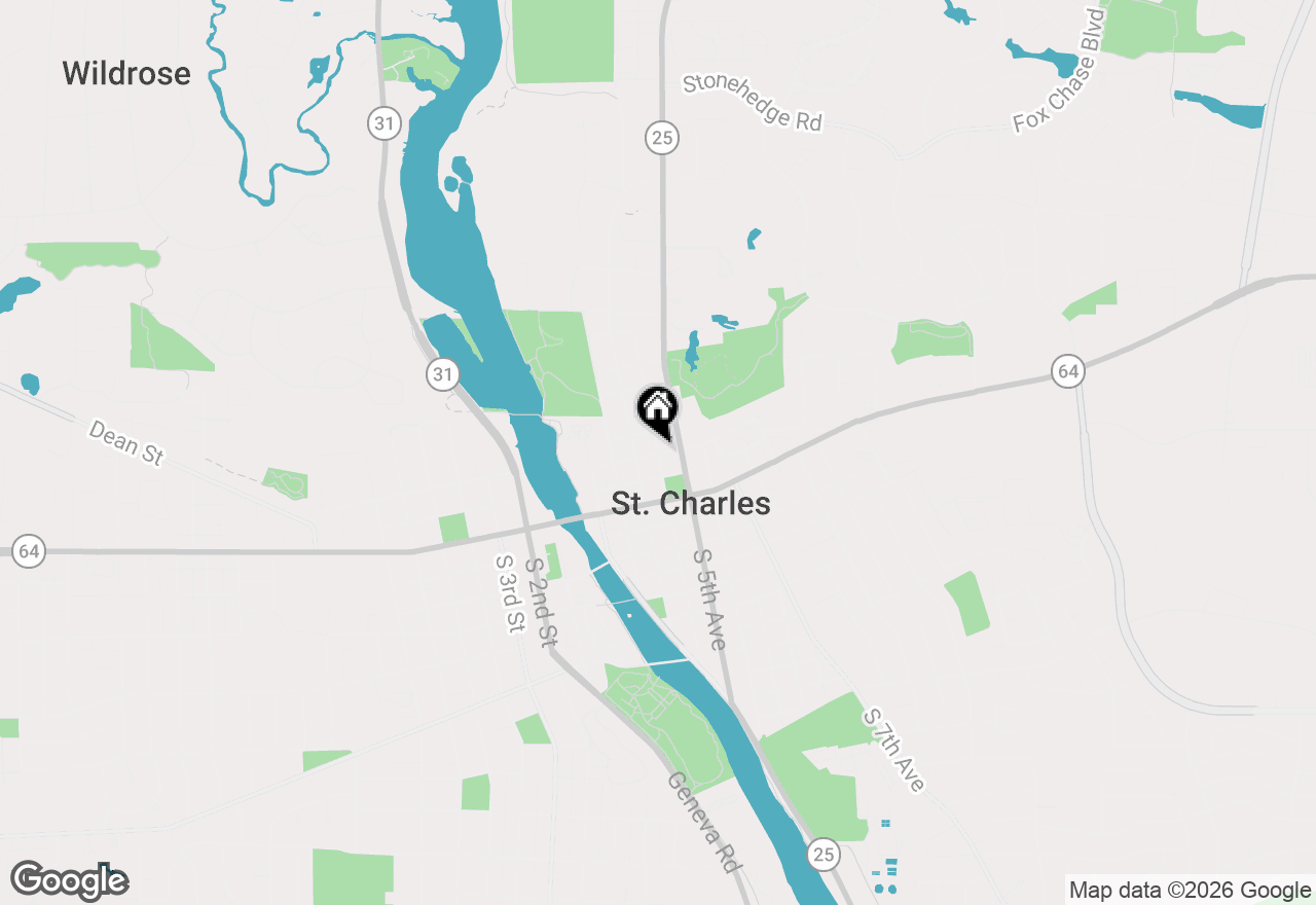 Map of 203 N 4th Avenue, St. Charles, IL 60174