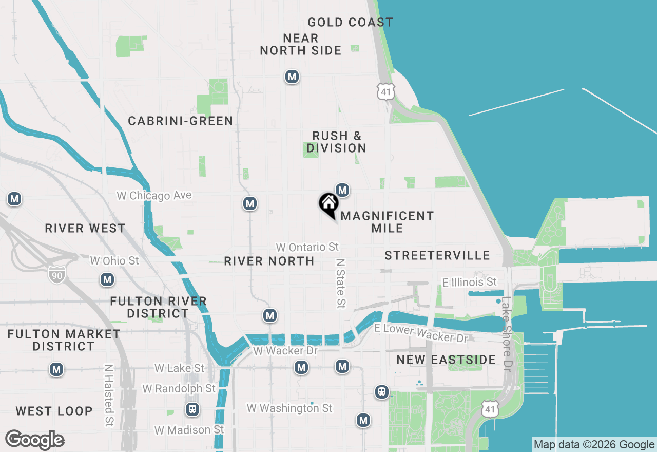 Map of 33 W Huron Street #502, Chicago, IL 60654