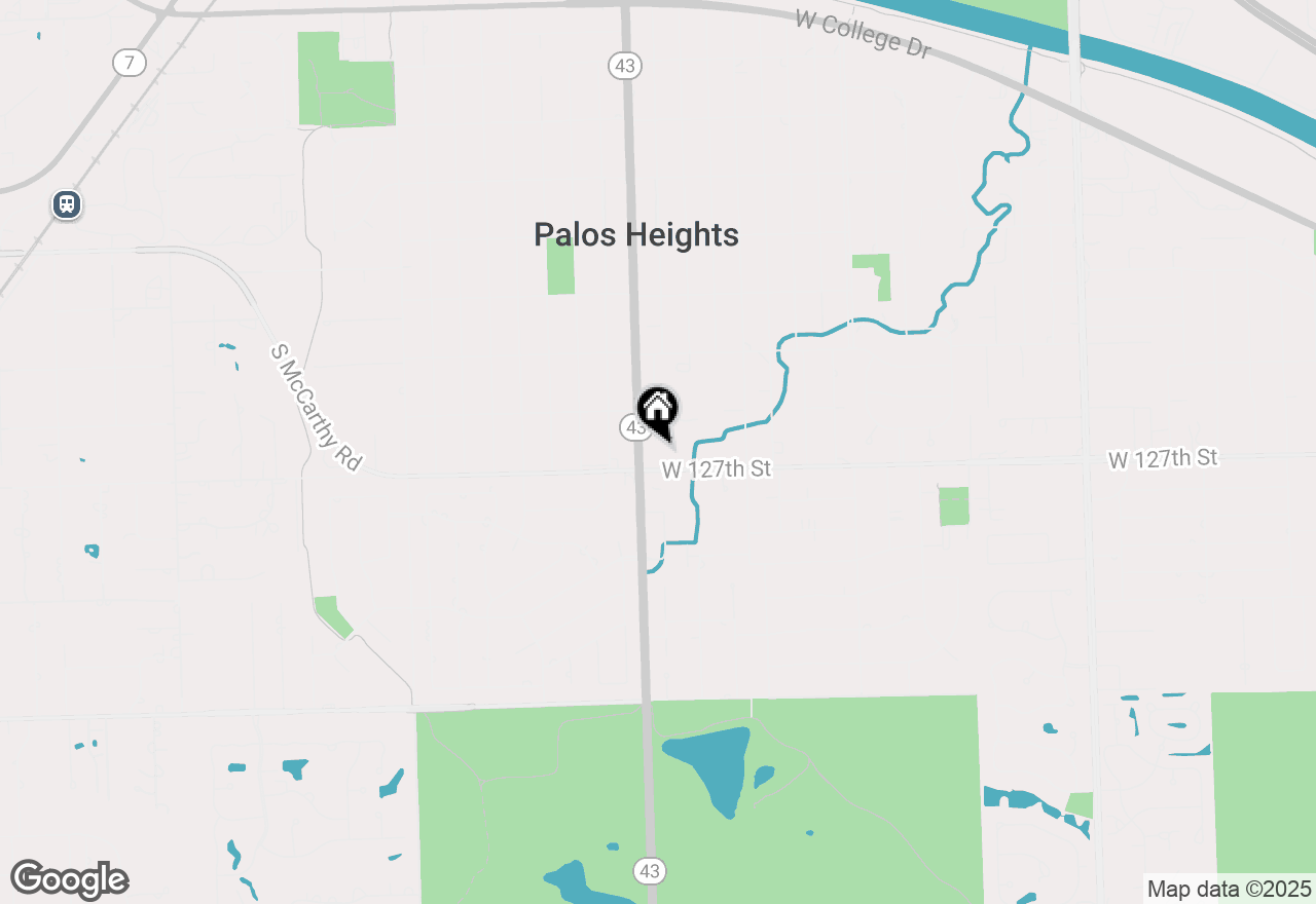 Map of 7152 W 127th Street, Palos Heights, IL 60463