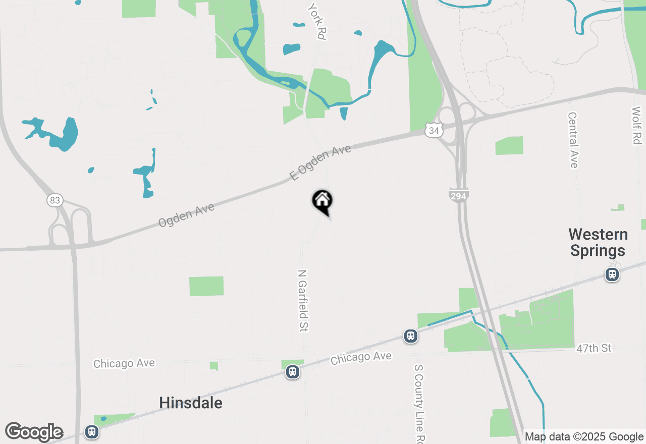 Map of 531 N York Road, Hinsdale, IL 60521