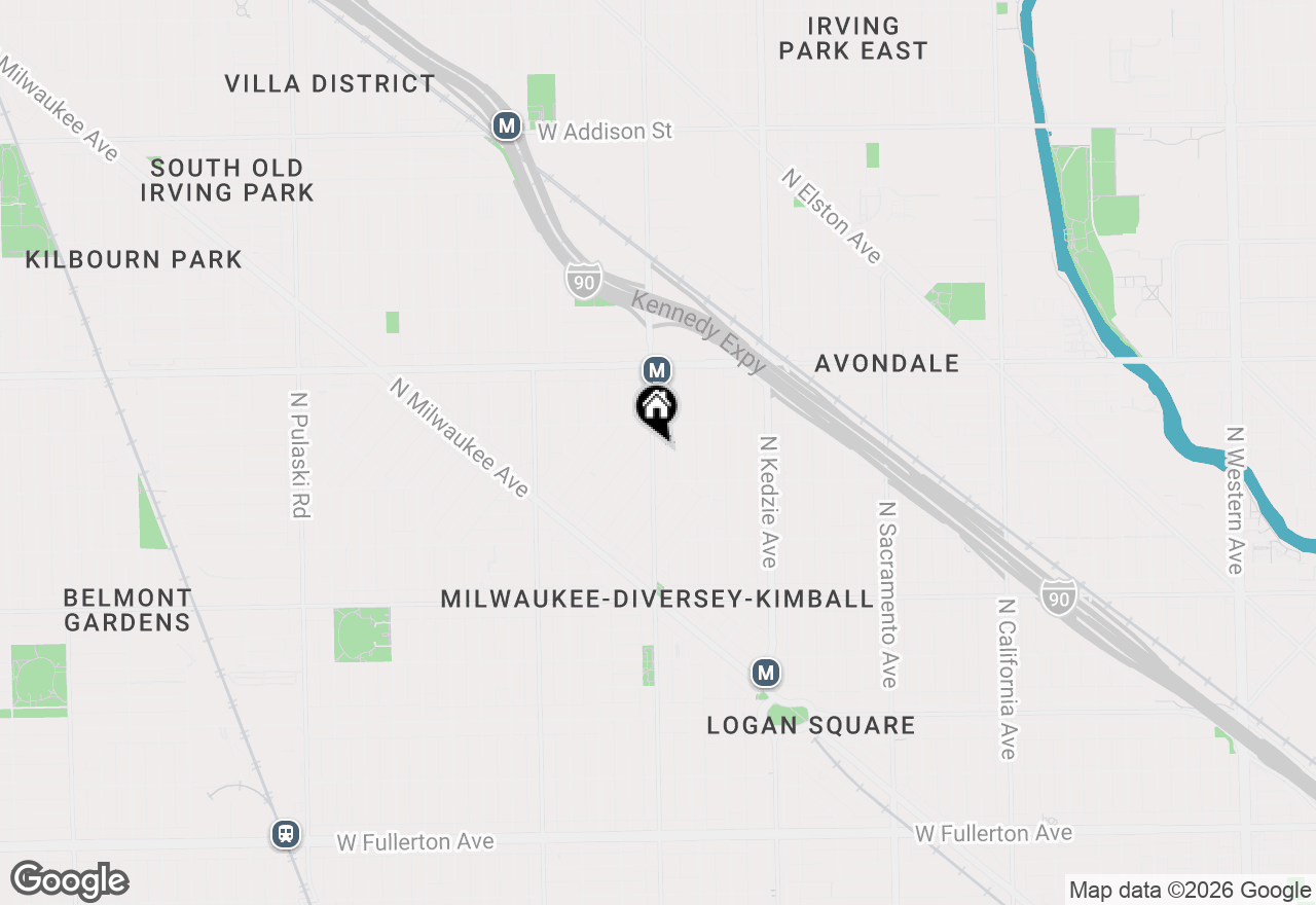 Map of 3031 N Kimball Avenue, Chicago, IL 60618