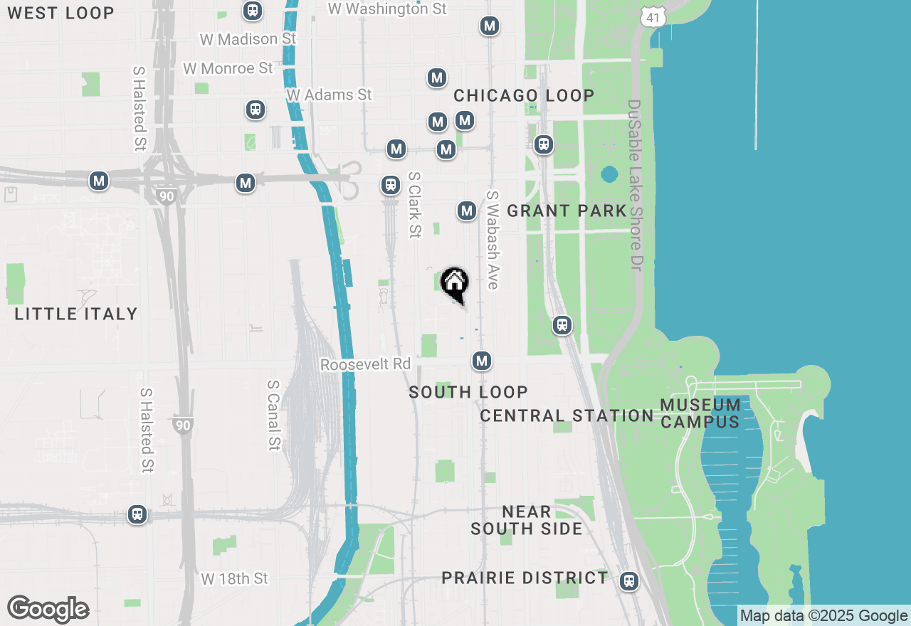Map of 1115 S Plymouth Court #107, Chicago, IL 60605