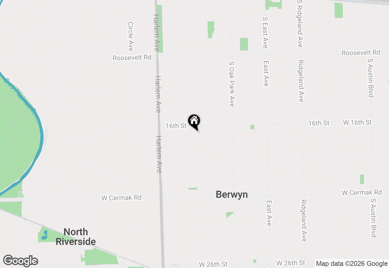 Map of 1626 S Home Avenue, Berwyn, IL 60402