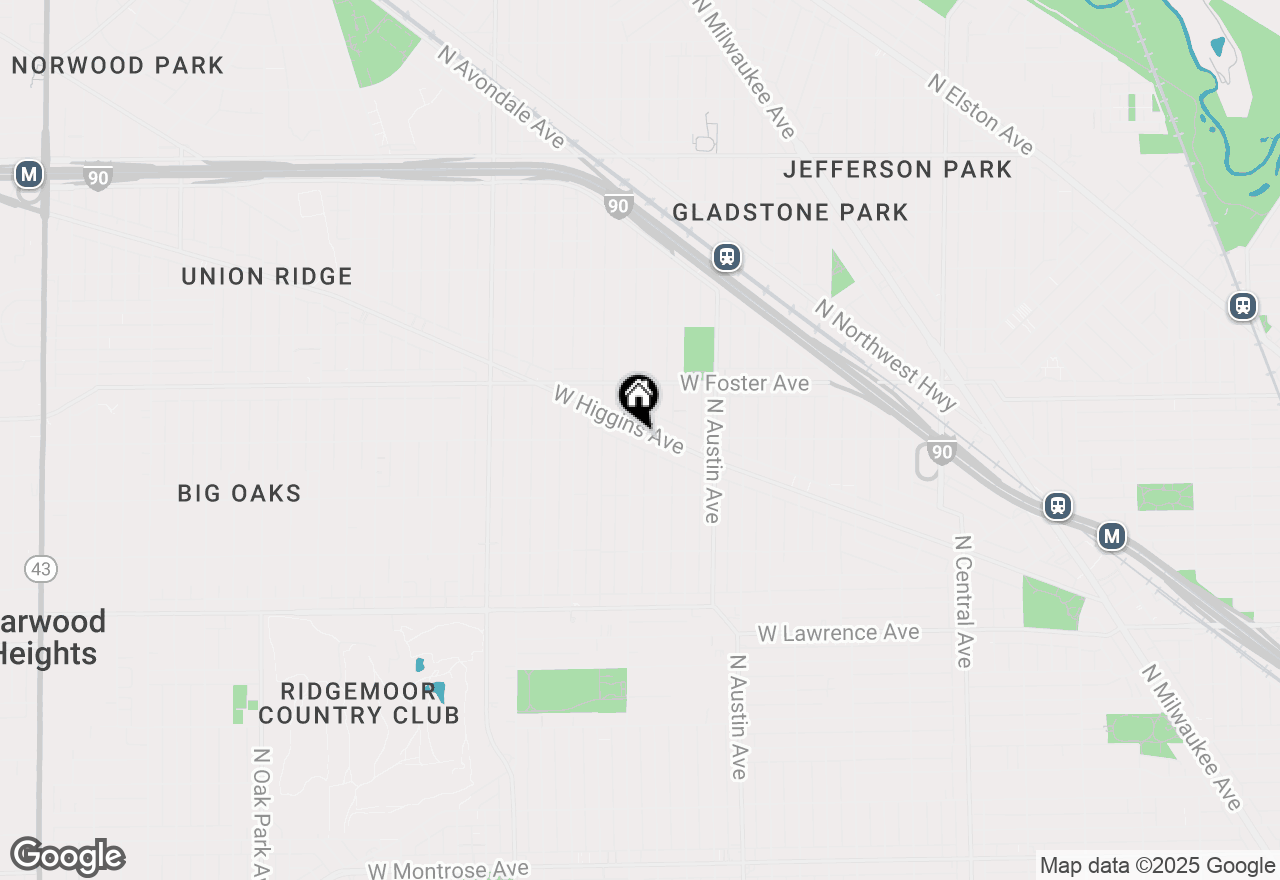 Map of 6121 W Higgins Avenue #A1, Chicago, IL 60630