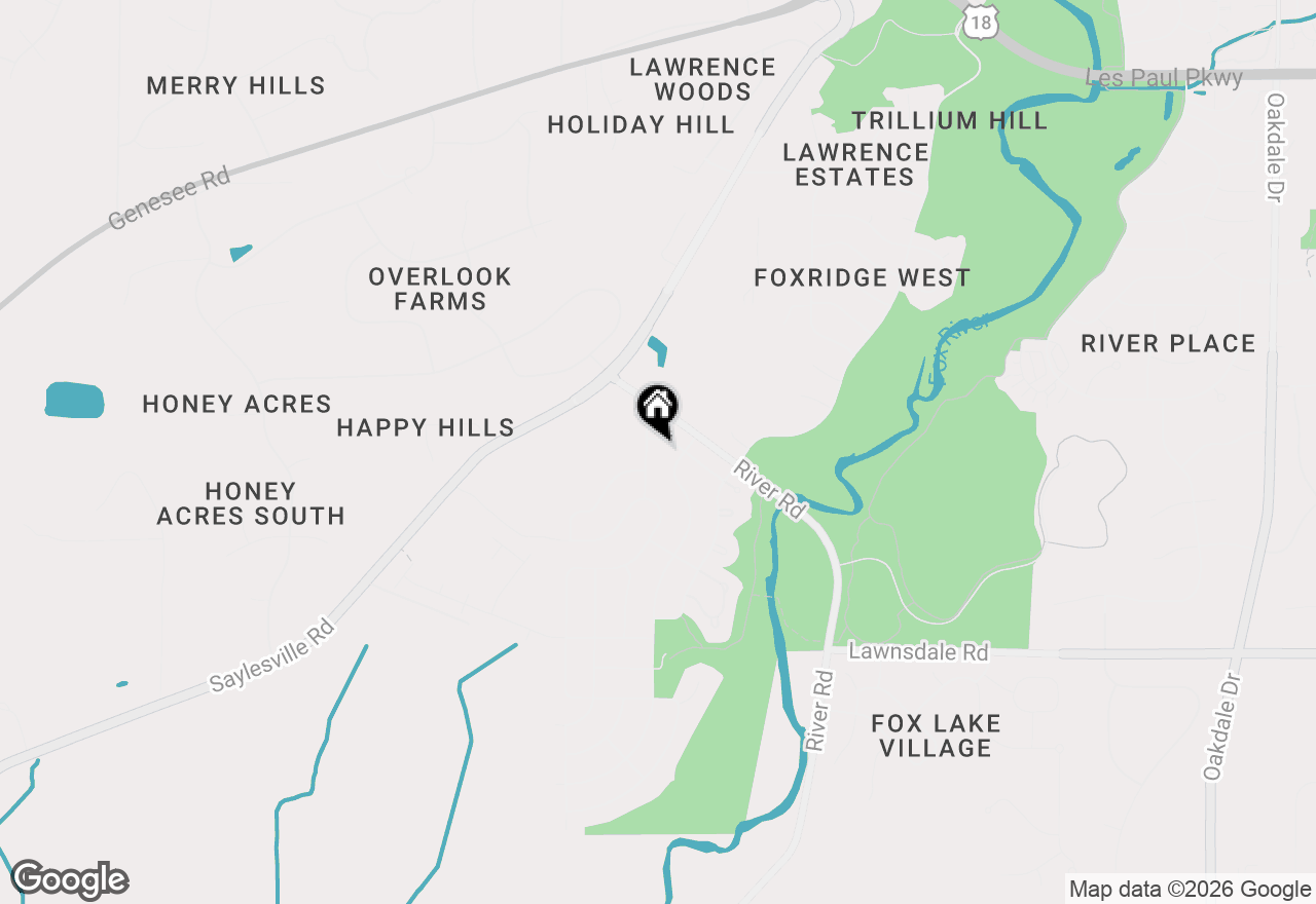 Map of 3527 Rapids Trl, Waukesha, WI 53189
