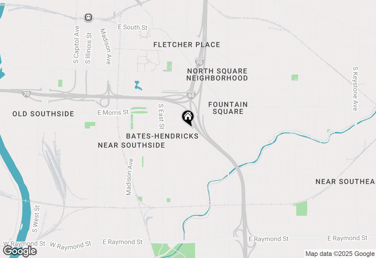 Map of 1256 Wright Street, Indianapolis, IN 46203