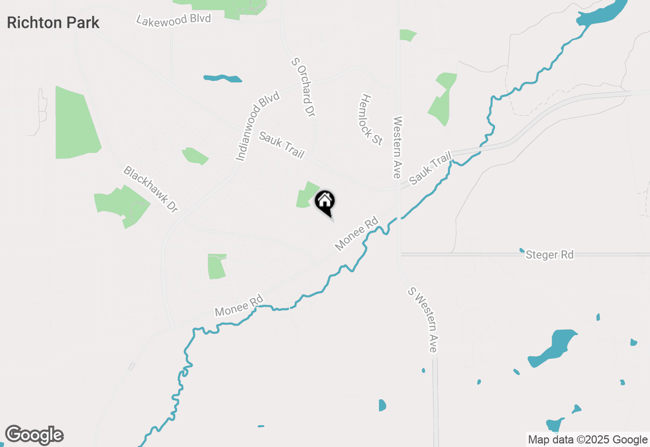 Map of 336 Oakwood Street, Park Forest, IL 60466