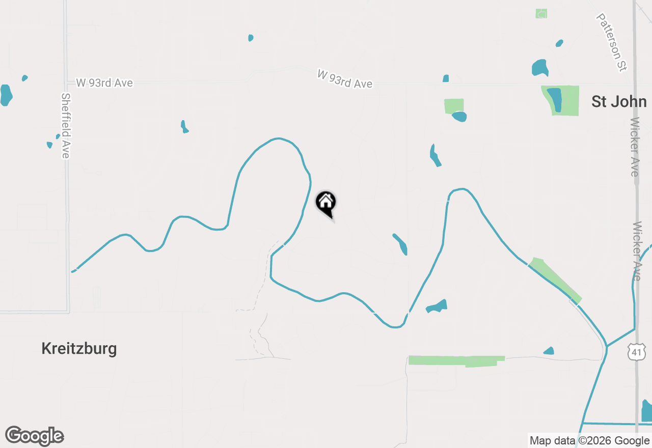 Map of 9727 Dune Grass Way, St. John, IN 46373