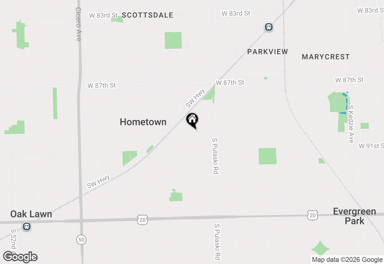 Map of 4119 W 89th Place, Hometown, IL 60456
