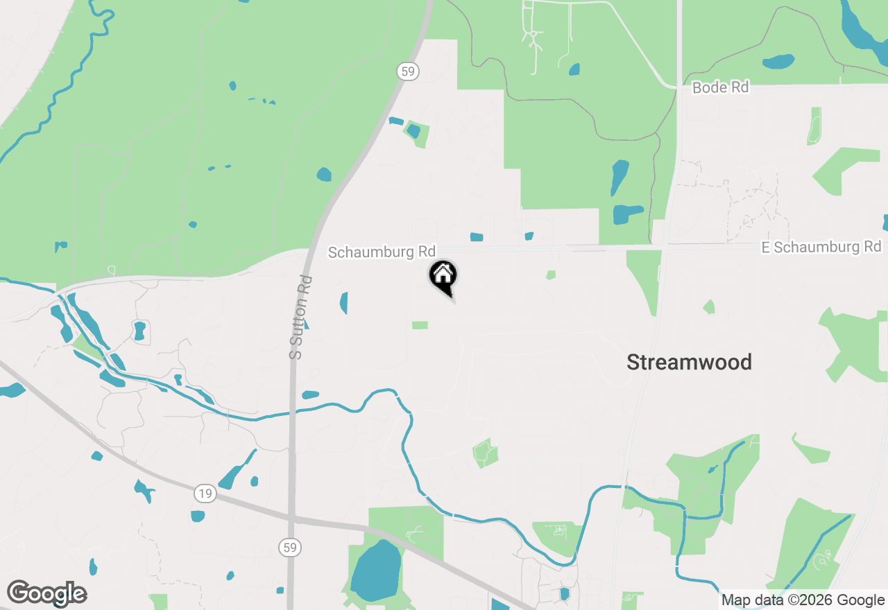 Map of 601 Ridgewood Road, Streamwood, IL 60107