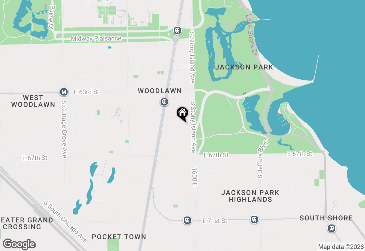 Map of 1521 E 65th Street #3R, Chicago, IL 60637