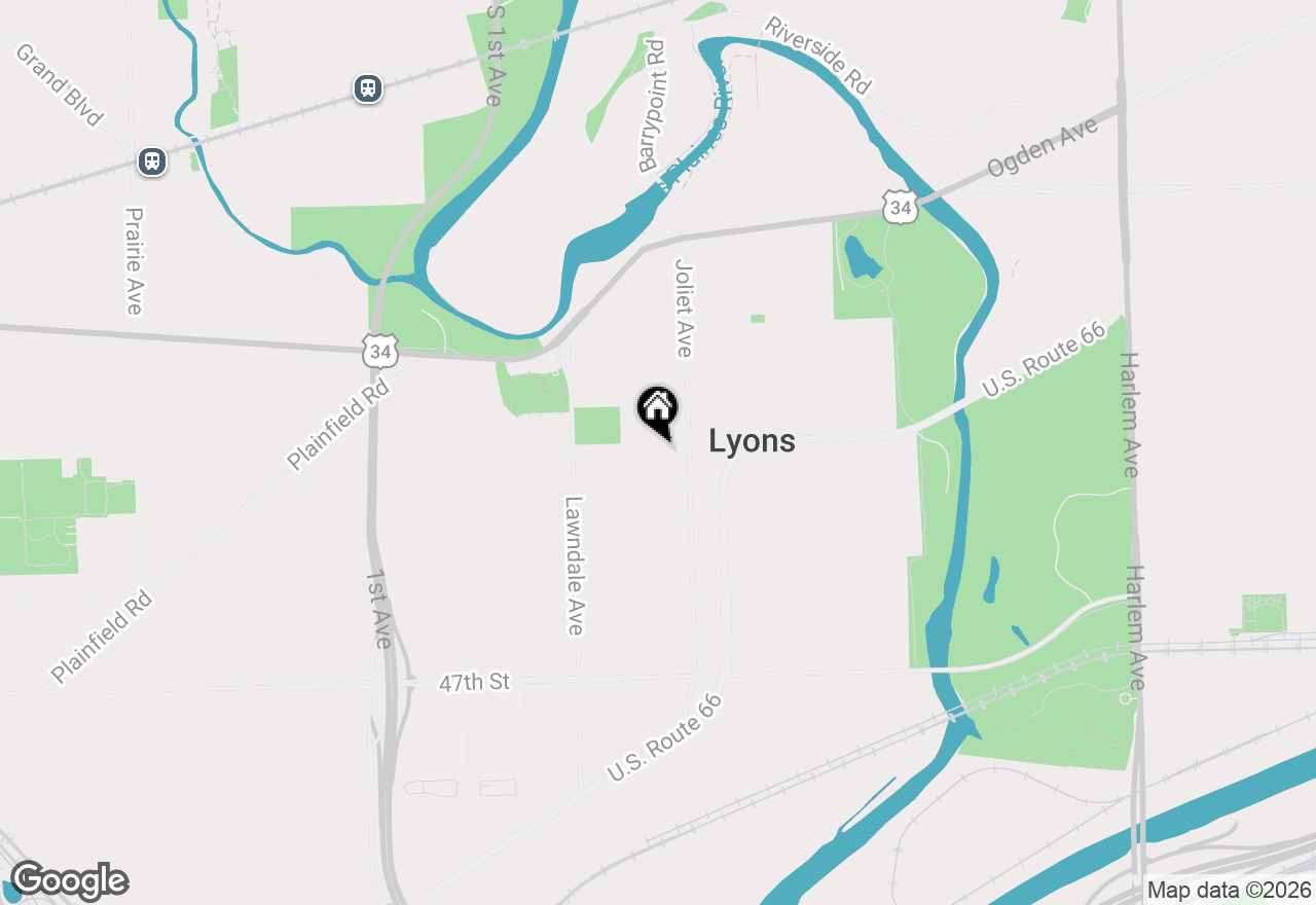 Map of 8024 S Christie Avenue, Lyons, IL 60534
