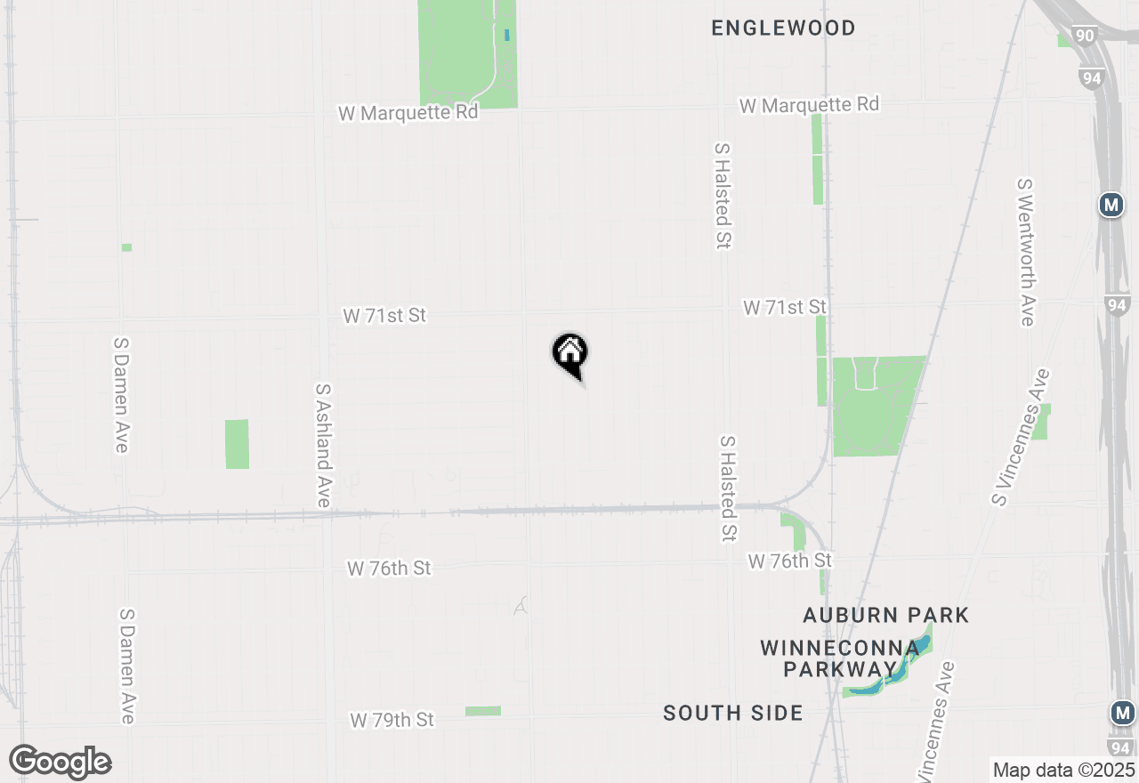 Map of 7232 S Aberdeen Street, Chicago, IL 60621