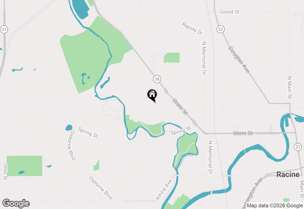 Map of 2314 Harriet St, Racine, WI 53404
