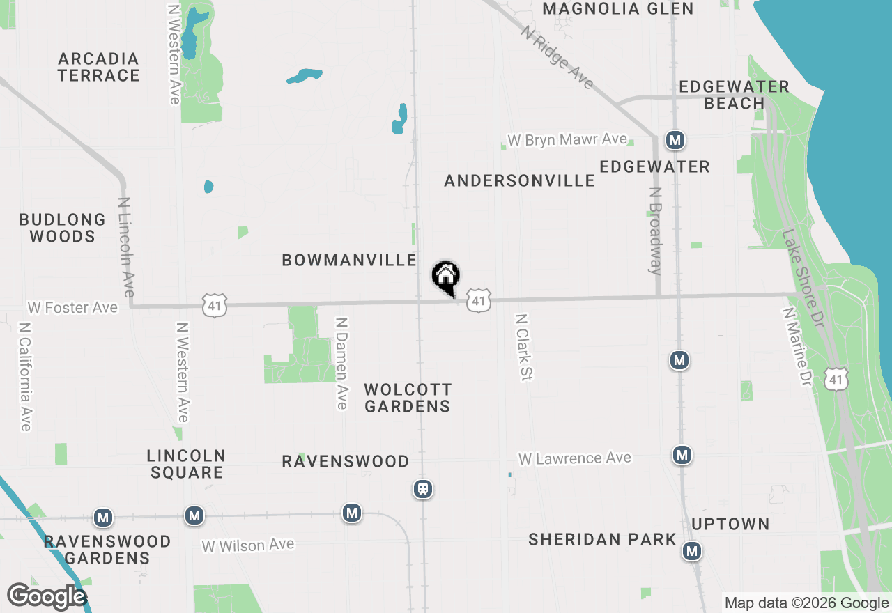 Map of 1721 W Foster Avenue, Chicago, IL 60640