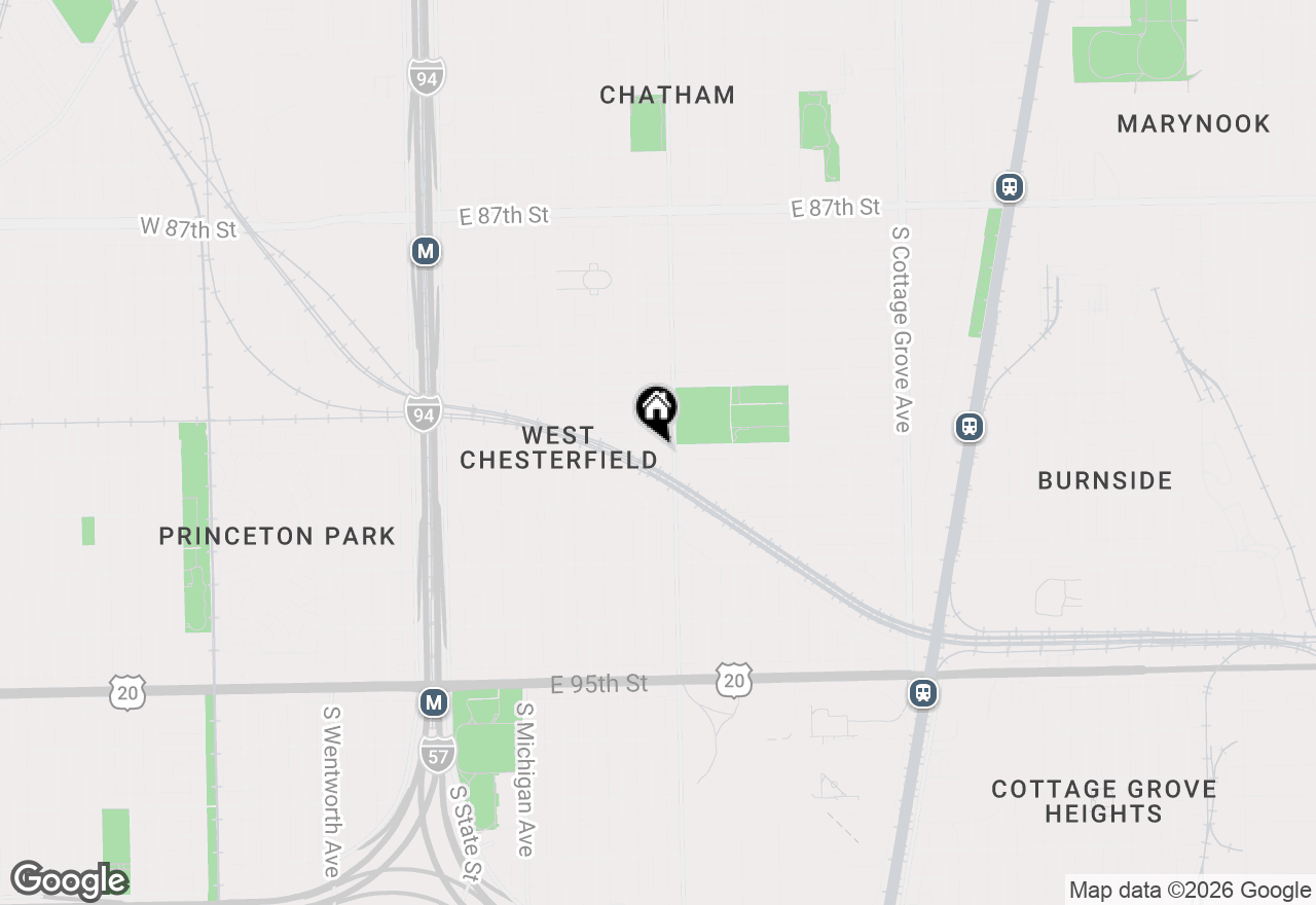 Map of 351 E 91st Street #A, Chicago, IL 60619