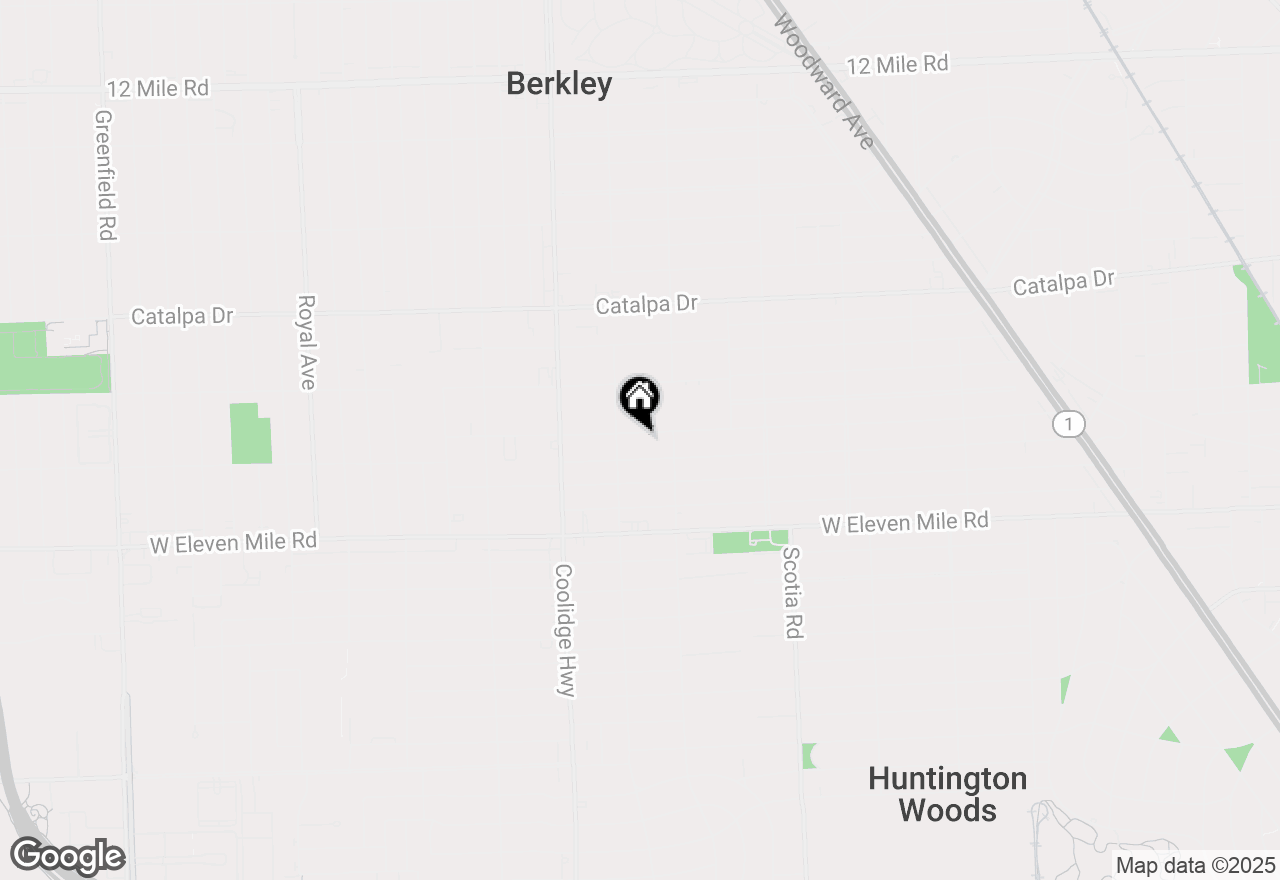 Map of 2231 Harvard Road, Berkley, MI 48072