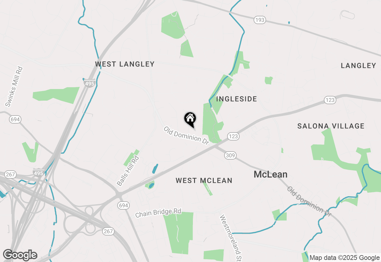 Map of 1305 Providence Terrace, Mclean, VA 22101