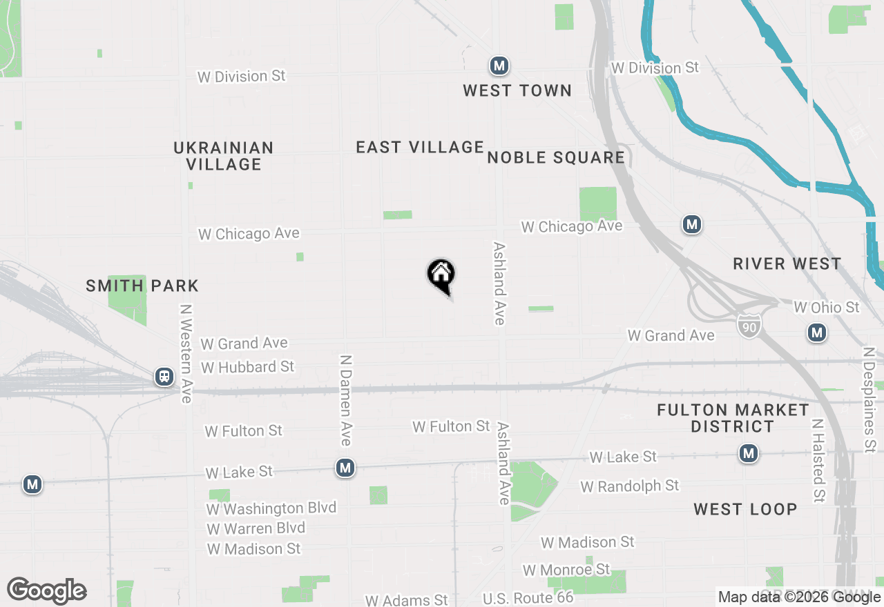 Map of 1734 W Ohio Street #1S, Chicago, IL 60622