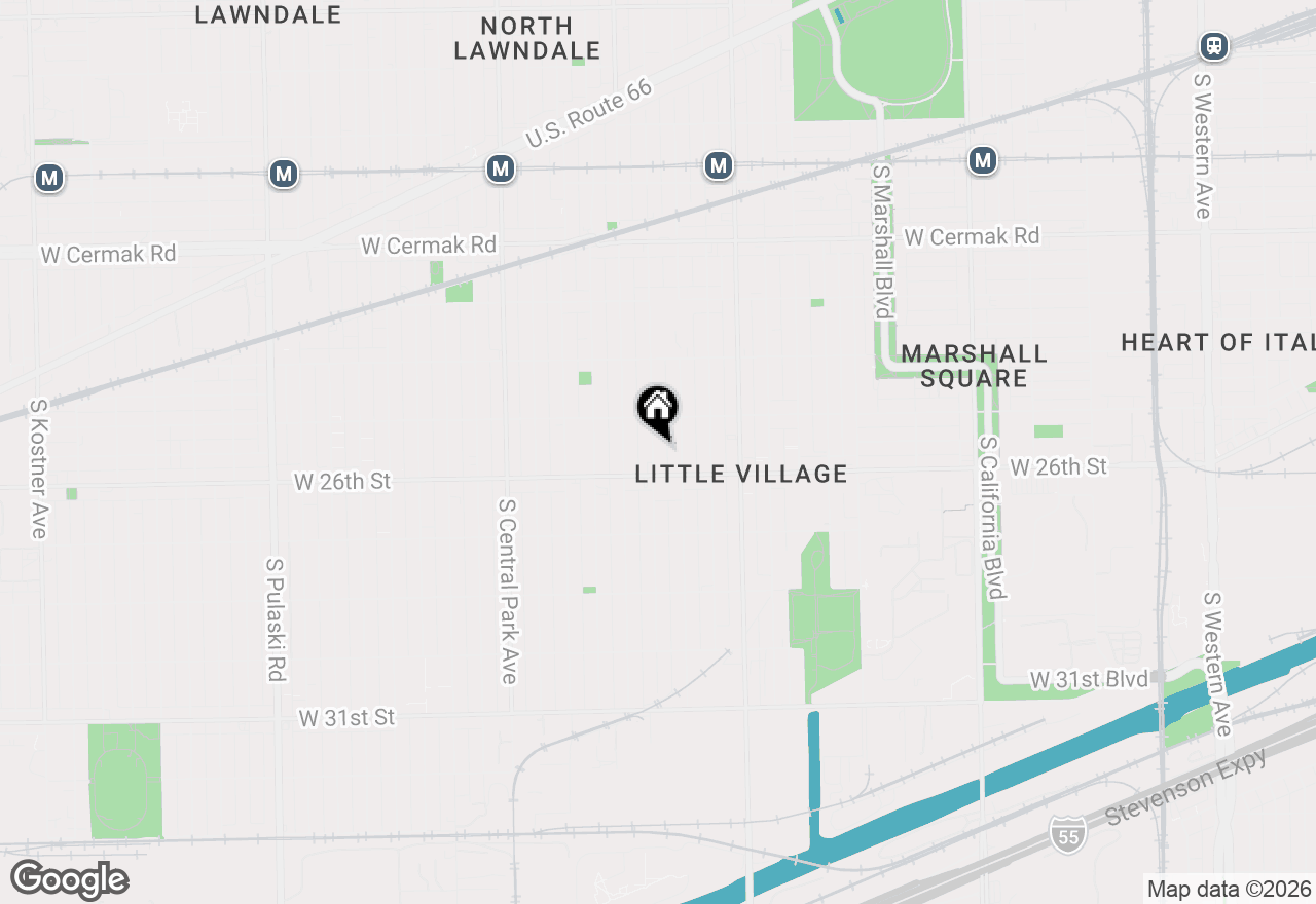 Map of 2535 S Christiana Avenue, Chicago, IL 60623
