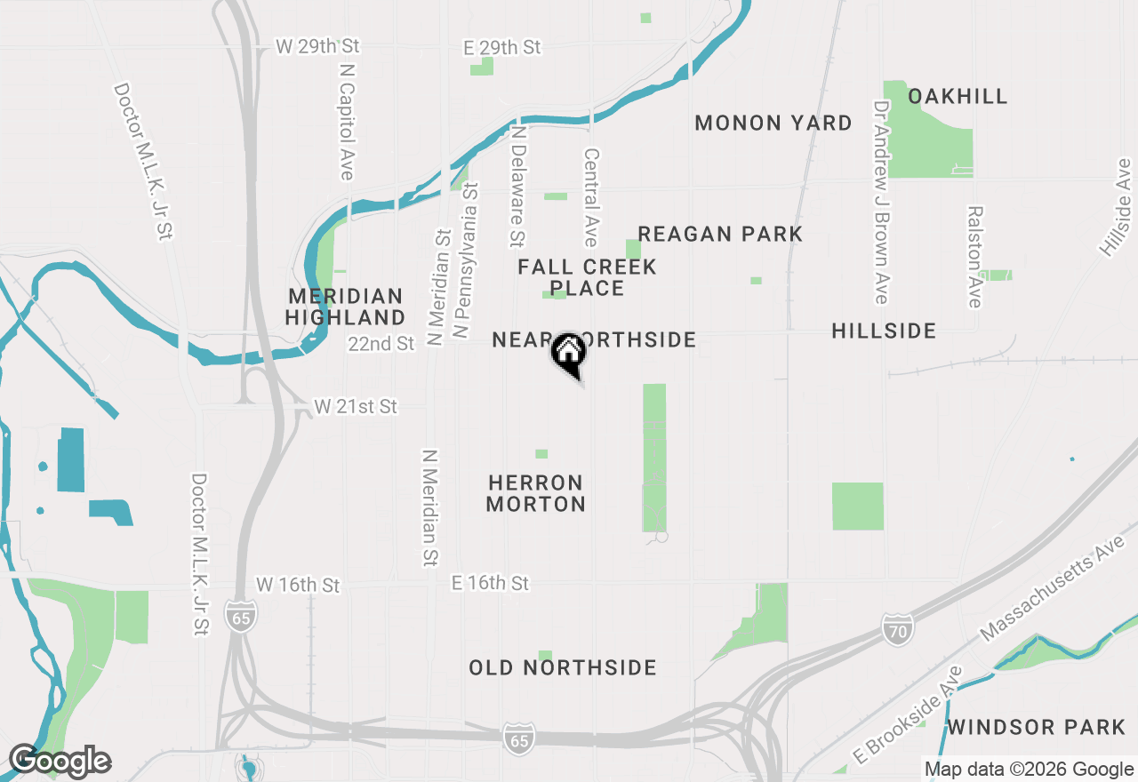 Map of 2057 N New Jersey Street, Indianapolis, IN 46202