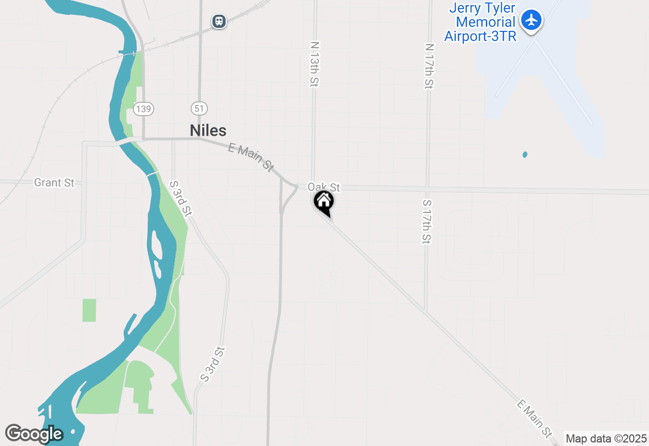 Map of 1340 E Main Street, Niles, MI 49120